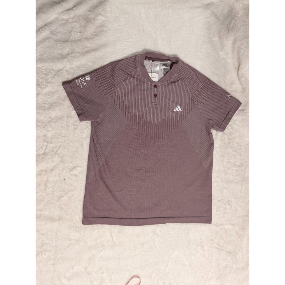 NWT Adidas Ultimate365 Golf Polo Women Size M Shadow Fig AJGA Stretch Moisture - Picture 1 of 7